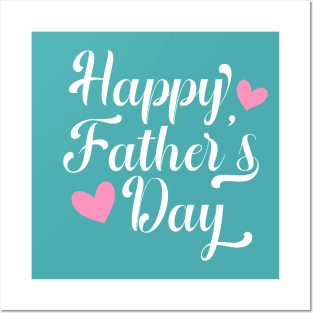 Simple Happy Father's Day Calligraphy Posters and Art